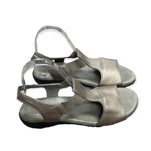 David Tate Florence Leather Slip On Sandal Gold Bronze 9M